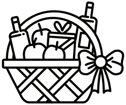 Raffle Basket Coloring Page